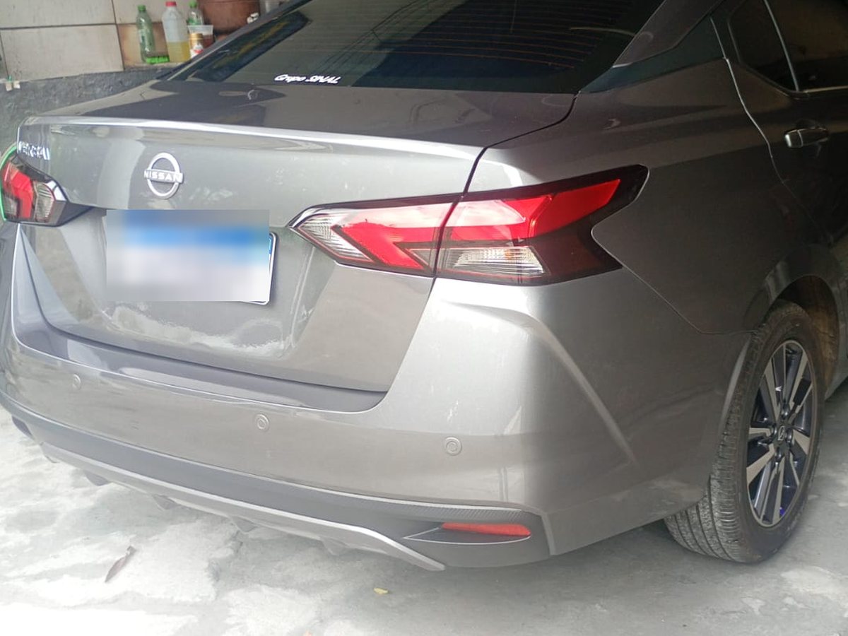Depois - Nissan Versa — reparo do para-choque traseiro e lateral